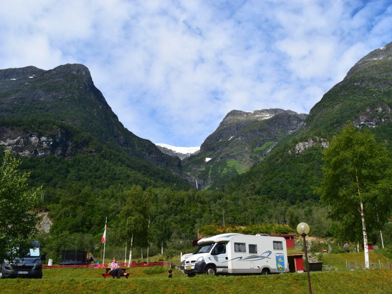 Gryta Camping bij de Briksdalgletsjer in Olden 2016 3