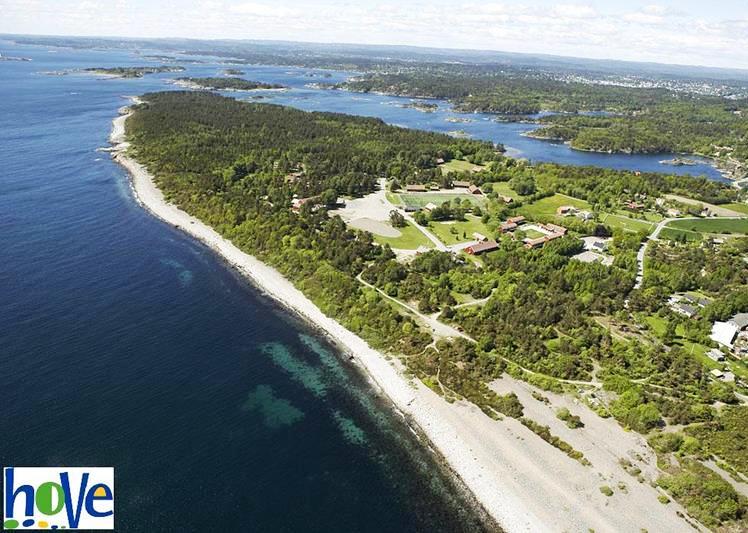 Hove Camping bij Arendal Luchtfoto